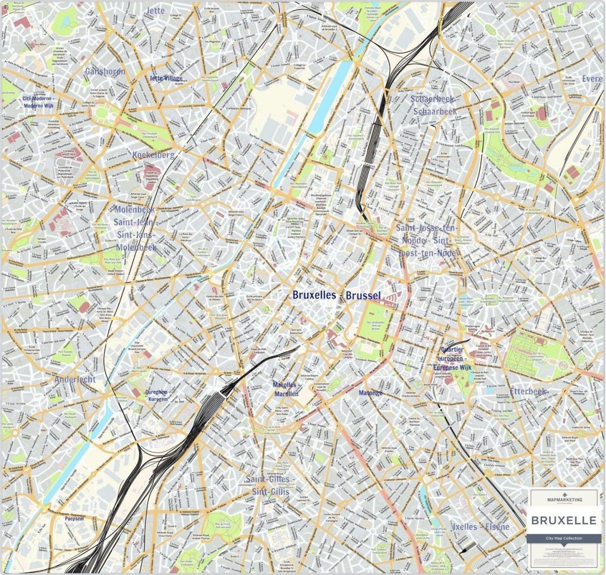 Mapa miasta Brukseli