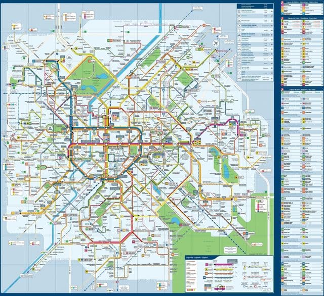 Mapa komunikacyjna Brukseli