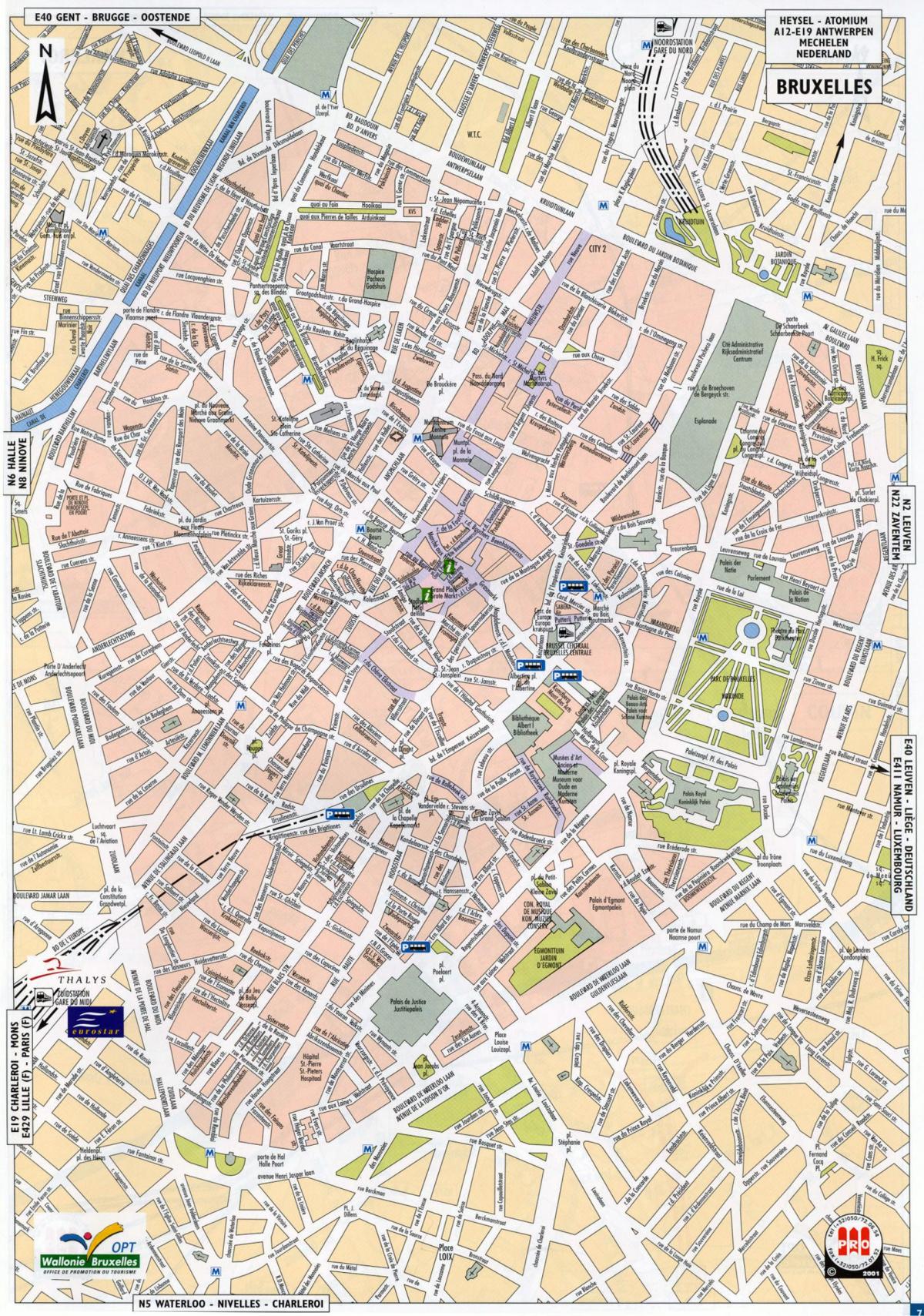 Mapa Brukseli ulice